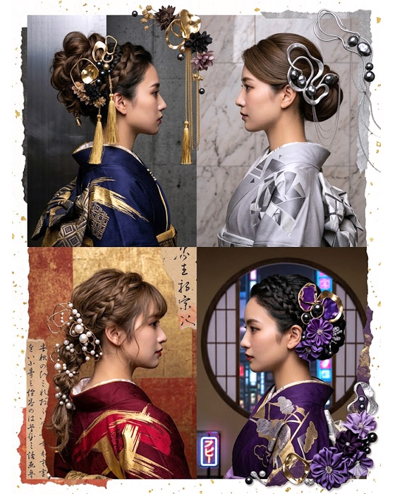 和服髮型展示